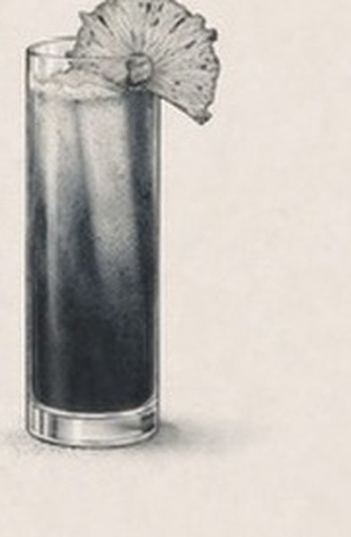 Pineapple Cold Brew cocktail in a highball glass with pineapple wheel garnish